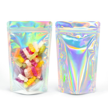 Buy online 50g Clear Holographic Stand Up Pouch Bag with Zip Lock
